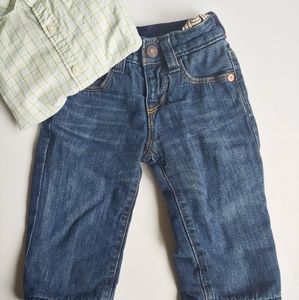Sold...Baby Gap Fleece Lined Jeans 3-6 months